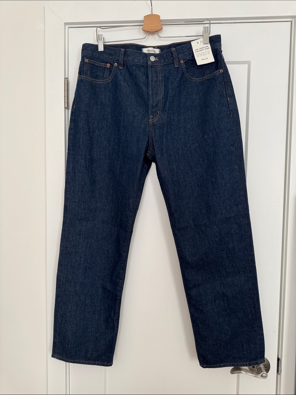 NWT! ✨ Madewell The Longline Straight Jean in Deep Indigo